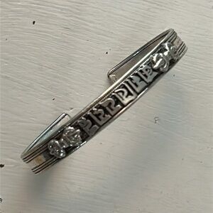 925 Buddhist Mantra Tibetan Cuff Bracelet